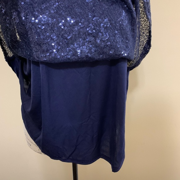 Rue 21 Blue Sequin Sleeveless Top Size Large - Picture 4 of 8